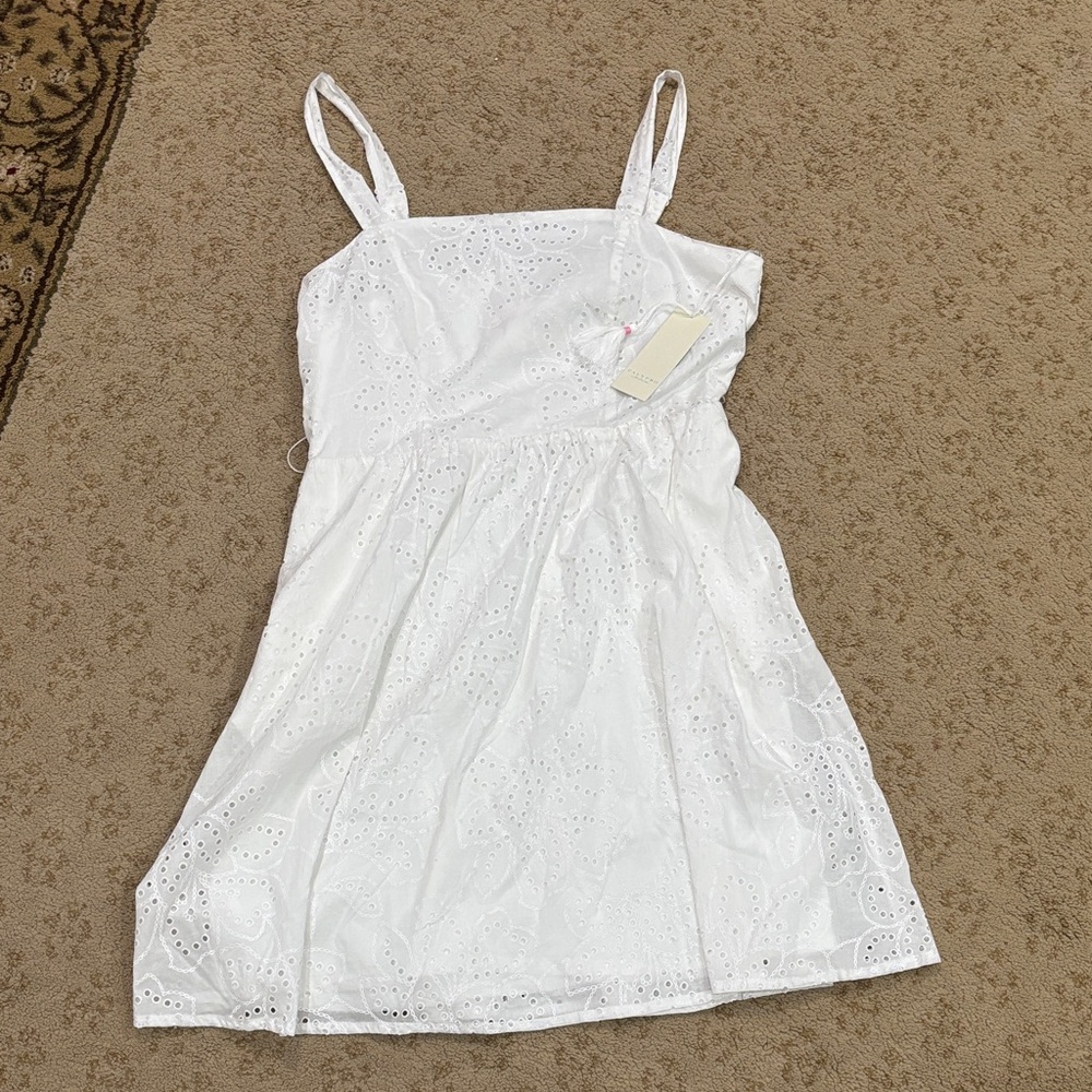 Calypso St. Barth White Eyelet Dress